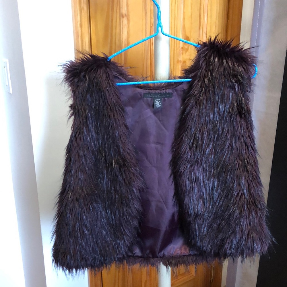 Kenneth Cole New York women's fur vest coat